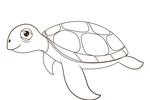 Tranh tô màu Con Rùa Biển