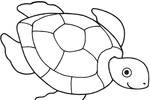 Tranh tô màu Rùa Biển Đáng Yêu