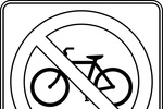 Tranh tô màu biển báo cấm xe đạp
