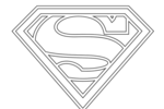 Tranh tô màu biểu tượng sủa superman