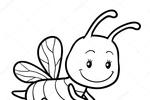 Tranh tô màu chú ong và hũ mật