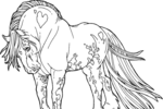 Tranh tô màu con ngựa mustang đẹp