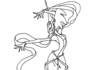 Tranh tô màu công chúa daphne đang múa