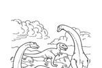 Tranh tô màu khủng long cổ dài