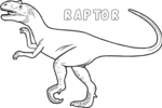 Tranh tô màu khủng long velociraptor