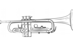 Tranh tô màu kèn trumpet