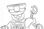 Tranh tô màu lego cảnh sát