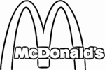 Tranh tô màu logo của hãng mcdonald