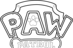Tranh tô màu logo của paw patrol