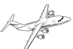 Tranh tô màu máy bay aerospace 146