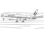 Tranh tô màu máy bay boeing 767-400er