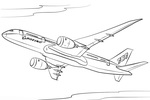 Tranh tô màu máy bay boeing 787