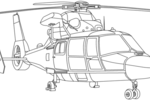 Tranh tô màu máy bay trực thăng quân sự
