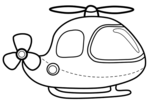 Tranh tô màu máy bay trực thăng tý hon