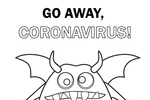 Tranh tô màu quái vật virus corona