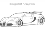 Tranh tô màu siêu xe bugatti veyron