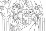 Tranh tô màu Anna và Elsa Xinh Đẹp