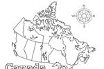 Tranh tô màu Bản Đồ Canada
