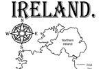 Tranh tô màu Bản Đồ Ireland