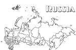 Tranh tô màu Bản Đồ Nước Nga