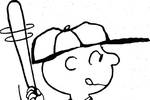 Tranh tô màu Charlie Brown Đánh Bóng Chày