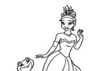 Tranh tô màu Công Chúa Tiana Ếch