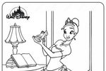 Tranh tô màu Công Chúa Tiana và Con Ếch