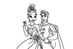 Tranh tô màu Công Chúa Tiana và Hoàng Tử