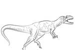 Tranh tô màu Con Khủng Long Allosaurus