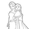Tranh tô màu Công Chúa Elsa và Anna
