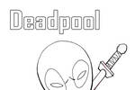 Tranh tô màu Deadpool Mạnh Mẽ