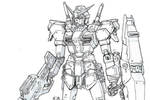 Tranh tô màu Gundam Cầm Súng và Khiên