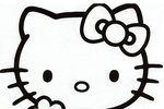 Tranh tô màu Hello Kitty và Bông Hoa