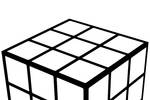 Tranh tô màu Khối Rubik Đơn Giản