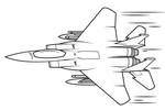 Tranh tô màu Máy Bay Chiến Đấu Đại Bàng F-15