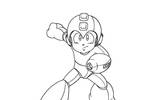 Tranh tô màu Mega Man Mỉm Cười