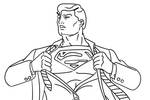 Tranh tô màu Siêu Nhân Superman Chuẩn Bị Hành Động