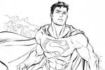 Tranh tô màu Siêu Nhân Superman Cơ Bắp