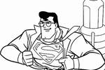 Tranh tô màu Siêu Nhân Superman Hành Động