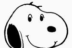 Tranh tô màu Snoopy Mỉm Cười