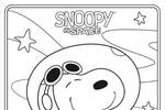 Tranh tô màu Snoopy Trong Vũ Trụ