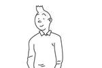 Tranh tô màu Tintin Mỉm Cười