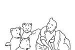 Tranh tô màu Tintin và Những Con Gấu