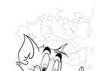 Tranh tô màu Tom và Jerry và Đĩa Hoa Quả