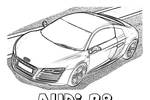 Tranh tô màu Xe Audi R8