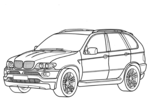 Tranh tô màu Xe Ô Tô BMW X5