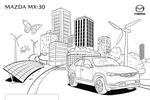 Tranh tô màu Xe Ô Tô Mazda MX 30