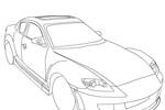 Tranh tô màu Xe Ô Tô Mazda RX 8
