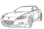 Tranh tô màu Xe Ô Tô Thể Thao Mazda RX 8