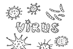 Tranh tô màu virus corona 2019